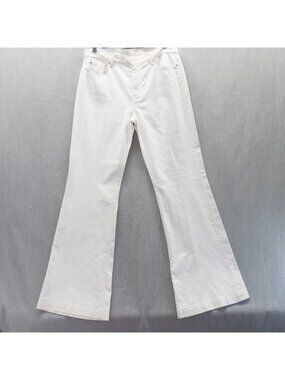 7 For All Mankind Ginger Wide Leg Trouser Jeans White 31 New